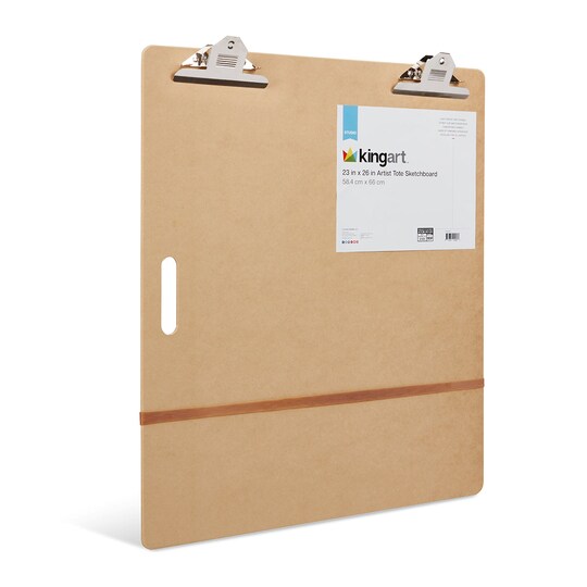 KINGART® Artist Sketch Tote Board 23" x 26" - Great for Classroom, Studio or Field Use